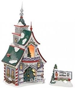 Department 56 North Pole Village Rudolph's S And G Tree Toppers Lit House