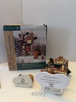 Department 56 North Pole Woods Chisel McTimber Art Studio Set Illuminated with Box