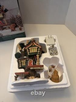 Department 56 North Pole Woods Chisel McTimber Art Studio Set Illuminated with Box