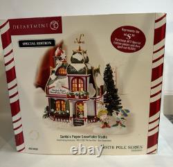 Department 56 Santa's Paper Snowflake Studio #56956 North Pole PERFECT