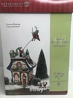 Department 56 Santa's Reindeer Rides Animated North Pole Special Edition 56748