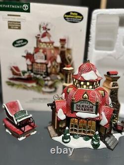 Department 56 Santa's Sleigh Maker Collectors Edition North Pole Series Lighted