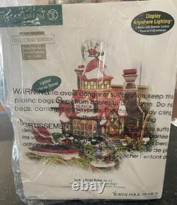 Department 56 Santa's Sleigh Maker Lighted Interior Scene with Santas New Sleigh