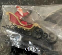 Department 56 Santa's Sleigh Maker Lighted Interior Scene with Santas New Sleigh