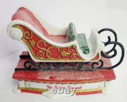 Department 56 Santa's Sleigh Maker (Set of 2) 2006 #56950 RETIRED Tested Works