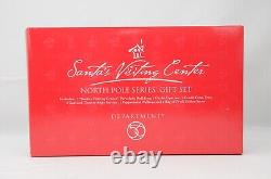 Department 56 Santa's Visiting Center North Pole Series Gift Set New in Box