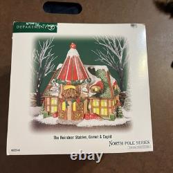 Department 56 THE REINDEER STABLES, COMET & CUPID 805548 NORTH POLE SERIES