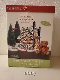 Department 56 Teddy Bear Training North Pole Christmas Village Limited Edition