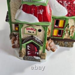 Department 56 The Reindeer Stables, Donder & Blitzen North Pole Series with Box