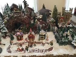Department 56 Village Dickens Alpine North Pole Huge Lot with Custom Bases