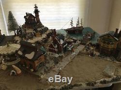 Department 56 Village Dickens Alpine North Pole Huge Lot with Custom Bases