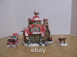 Dept. 56 2006 North Pole Santa's Sleigh Maker & Santa's New Sleigh Design