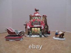 Dept. 56 2006 North Pole Santa's Sleigh Maker & Santa's New Sleigh Design