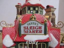 Dept. 56 2006 North Pole Santa's Sleigh Maker & Santa's New Sleigh Design