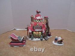 Dept. 56 2006 North Pole Santa's Sleigh Maker & Santa's New Sleigh Design