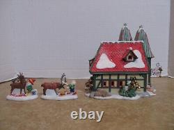 Dept. 56 2008 North Pole The Reindeer Stables Dasher & Dancer +Dasher & Dancer