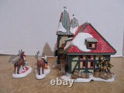 Dept. 56 2008 North Pole The Reindeer Stables Dasher & Dancer +Dasher & Dancer