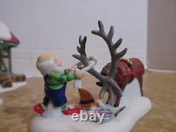 Dept. 56 2008 North Pole The Reindeer Stables Dasher & Dancer +Dasher & Dancer