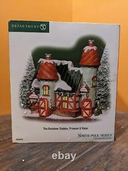 Dept 56 805542 The Reindeer Stable Prancer & Vixen North Pole Christmas Village