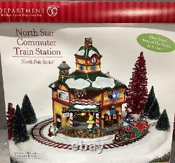 Dept 56 Animated North Pole Series North Star Commuter Train Station Retired