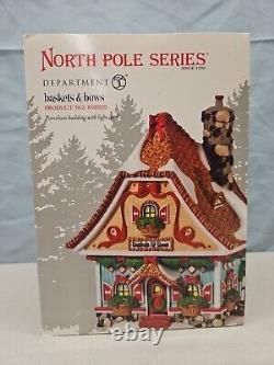 Dept 56 Baskets And Bows 808925 North Pole Lighted RETIRED RARE VHTF SHORT PRINT