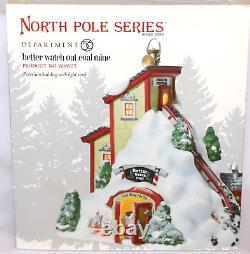 Dept 56 Better Watch Out Coal Mine North Pole Village 8089023 Christmas