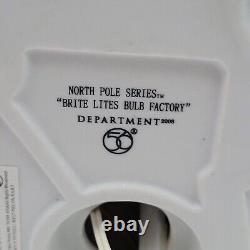 Dept 56 Bright Lights Bulb Factory North Pole Series 2008 Box with 2 SETS BULBS