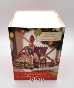 Dept 56 Bright Lights Bulb Factory North Pole Series 2008 Box with 2 SETS BULBS
