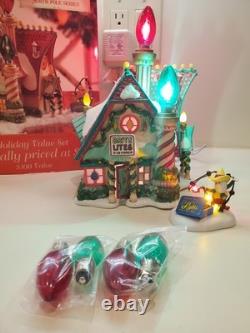 Dept 56 Brite Lites Bulb Factory #799997 NORTH POLE with 3 sets of R & G LED Bulbs