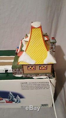 Dept 56 Christmas North Pole Village Lego Warehouse Forklift House