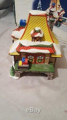 Dept 56 Christmas North Pole Village Lego Warehouse Forklift House