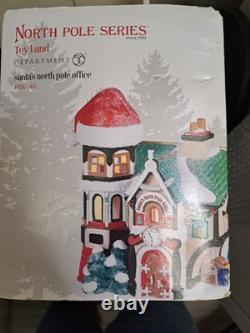 Dept 56 Christmas Santa's North Pole Office #4036540 NORTH POLE/ EUC