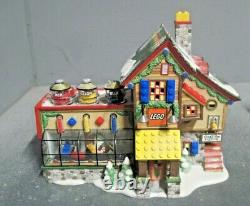 Dept 56 Christmas Snow Village North Pole Series Lego Building Creation Station