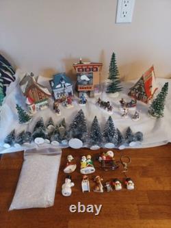Dept 56 Christmas Village North Pole Series Lot Elves Barber Set People