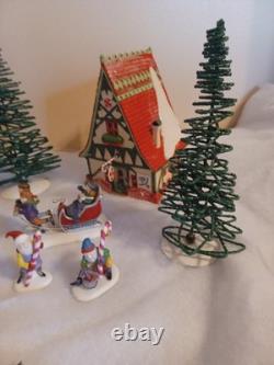 Dept 56 Christmas Village North Pole Series Lot Elves Barber Set People