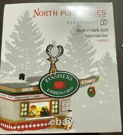 Dept. 56 Dashers Kick Start Expresso Bar North Pole RARE Christmas