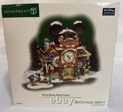 Dept 56 Disney Mickey Mouse Watch Factory North Pole Series 2006 Retired 56.951