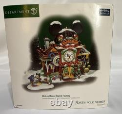 Dept 56 Disney Mickey Mouse Watch Factory North Pole Series 2006 Retired 56.951