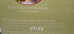 Dept 56- Frosty's Christmas Weather Station 6-piece Holiday Set #56787-new