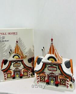 Dept 56 Harley Davidson Custom Motorcycle Shop North Pole Christmas Snow Village