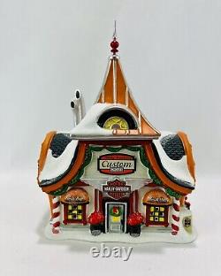 Dept 56 Harley Davidson Custom Motorcycle Shop North Pole Christmas Snow Village