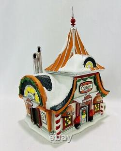 Dept 56 Harley Davidson Custom Motorcycle Shop North Pole Christmas Snow Village