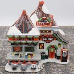 Dept 56 Harley Davidson Pump & Go Diner 4035574 North Pole Series READ