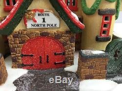 Dept 56 Heritage Village Route 1 North Pole Home Mr Mrs Claus Lighted 56391