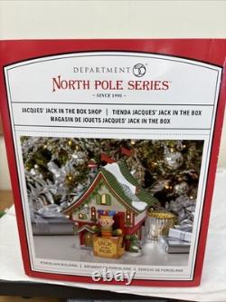 Dept 56 JACQUES' JACK IN THE BOX SHOP North Pole Village 6011411 NEW IN BOX