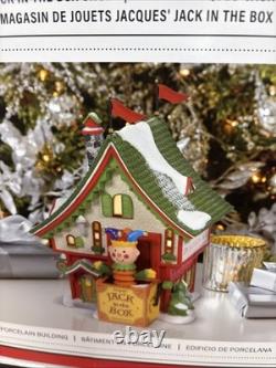 Dept 56 JACQUES' JACK IN THE BOX SHOP North Pole Village 6011411 NEW IN BOX