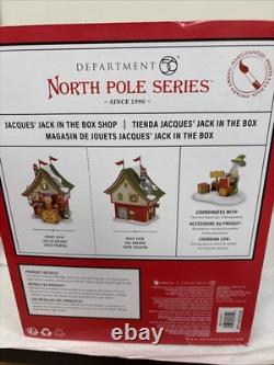 Dept 56 JACQUES' JACK IN THE BOX SHOP North Pole Village 6011411 NEW IN BOX