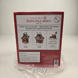 Dept 56 JACQUES' JACK IN THE BOX SHOP North Pole Village 6011411 NEW IN BOX XMAS
