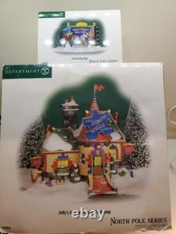 Dept 56 Jolly's Jigsaw Puzzle Workshop #799916 & A Puzzling Sign NORTH POLE VLG