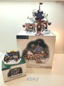 Dept 56 Jolly's Jigsaw Puzzle Workshop #799916 & A Puzzling Sign NORTH POLE VLG